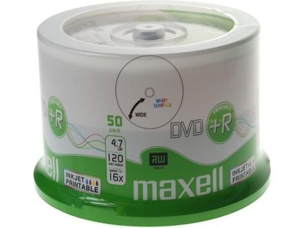 Maxell - 50 x DVD+R - 4.7 GB (120 min) 16x - blekkstråleskrivbar overflate - spindel