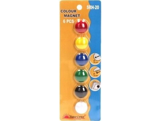 Argo Magnesy 20mm ARGO WF 607234 rød 6 stk
