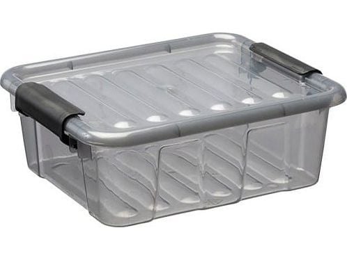 Plast Team Home Box med lokk 1,6 L, grå 22360804 Plast Team