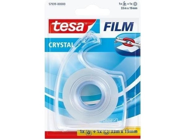 TESA Tesafilm crystal, Monterings tape, Gjennomsiktig, 30 m, Innendørs, Polypropylen (PP), 19 mm