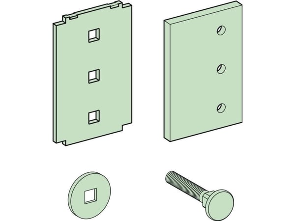 Schneider Electric Prisma Plus, järjestelmä P, vaakasuora kiskoliitin l = 120mm LVS04643