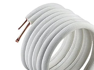 Isolerade kopparrör - 1,0 mm - 1,0 mm, utan fläns och överfall, 20 m, 3/8'' - 5/8''