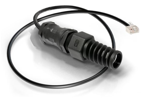 QuWireless QRJ45-L, 0,38 m, RJ-45, RJ-45, Sort