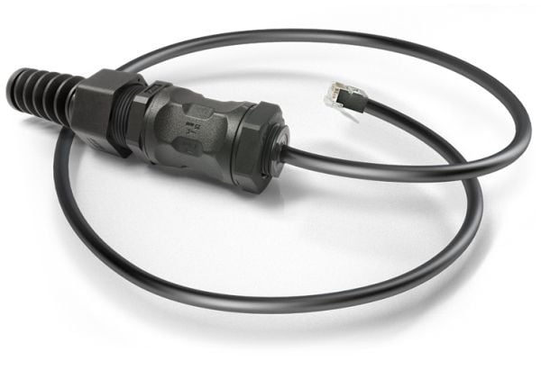 QuWireless QRJ45-L, 0,38 m, RJ-45, RJ-45, Sort