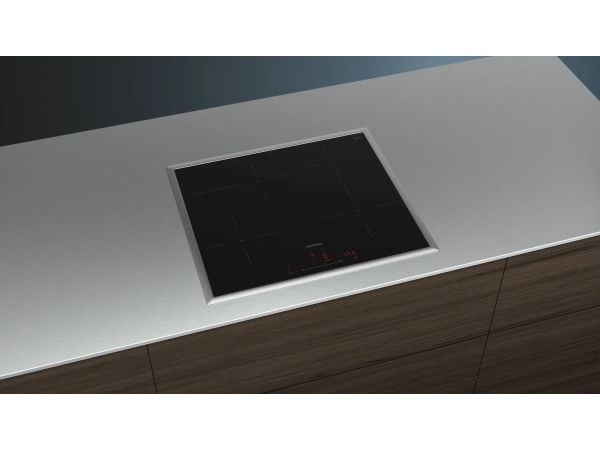 Siemens iQ300 EH645HFB1E, Sort, Innebygget, 60 cm, Sonebasert induksjon, Glass-keramikk, 4 zone(s)