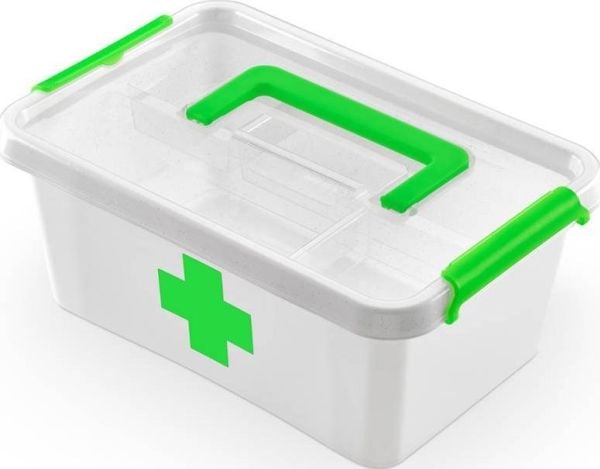 ORPLAST antibakterielt førstehjelpssett 4,5 håndtak + lokk 30x20 ORPLAST antibakterielt førstehjelpssett 4,5 håndtak + lokk 30x20