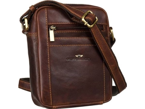 Peterson Nahkainen postilaukku PTN TB-117-COM COGNA Cognac