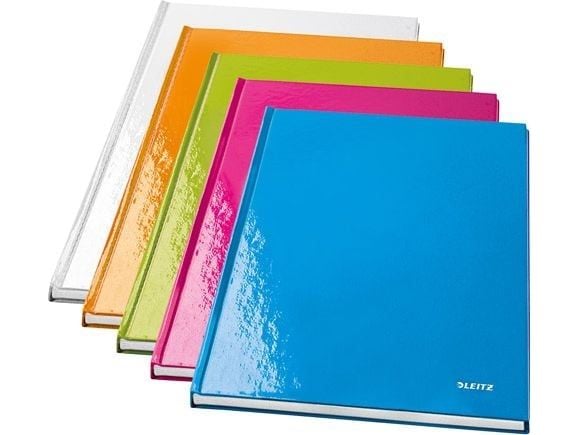Leitz WOW - Notatbok - innbundet - A4 - 80 ark - kvadratisk - metallic grønn - papp