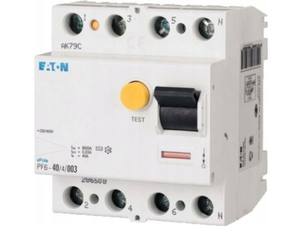 Eaton vikavirtasuojakatkaisija 4P 40A 0,3A AC tyyppi PF6-40/4/03 286510
