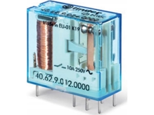 Finder 40.62.9.012.0000 Tulostusrele 12 V/DC 10 A 2 x vaihtokytkentä 1 kpl