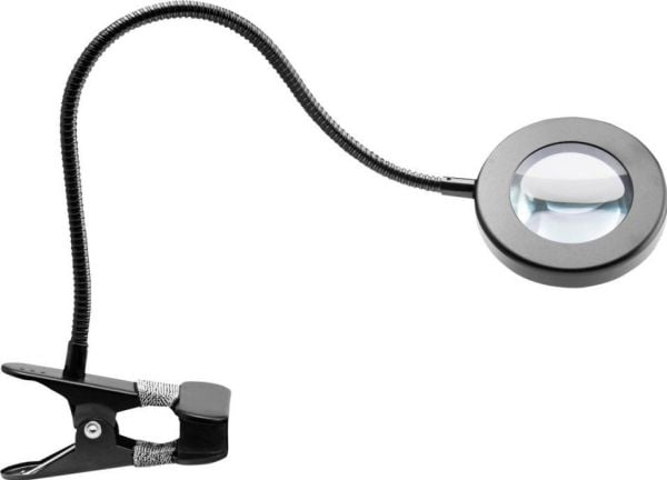 Activeshop LED lupe lampe Snake Ring til skrivebord svart