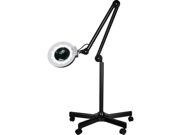 Activeshop LED-forstørrelseslampe LAMPA LUPA LED S5 + stativ SVART