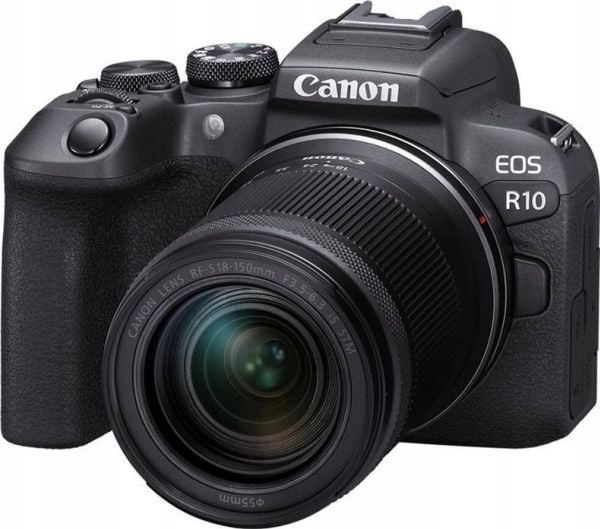 Canon EOS R10 - Digitalkamera - speilløst - 24.2 MP - APS-C - 4K / 60 fps - 8.3optisk x-zoom RF-S 18-150 mm F3.5-6.3 IS STM linse - Wi-Fi, Bluetooth