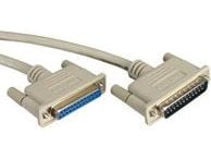 ROLINE 6m RS232, Grå, 6 m, 25-pin D-SUB RS232, 25-pin D-SUB RS232, Hankjønn, Hunkjønn