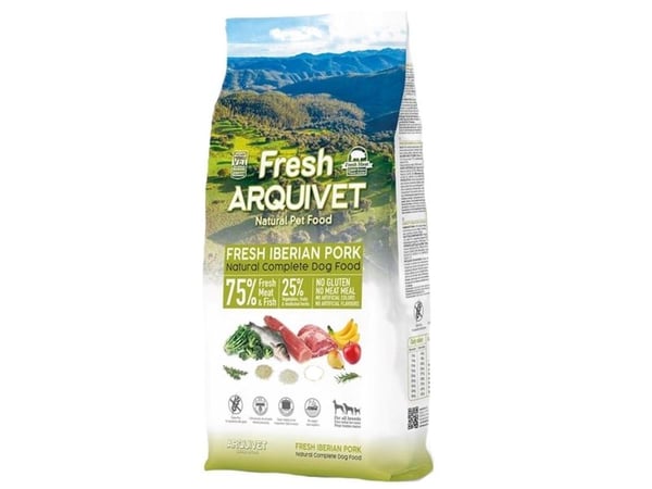 ARQUIVET Fresh Iberian Pork and fish - halvfugtigt hundefoder - 10kg