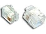 Alantec WT004, RJ11, Gjennomsiktig, Hankjønn, Rett, Plastikk