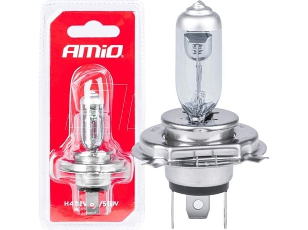AMiO halogenpære H4 12V 60/55W (1 stk) blister AMIO-03361