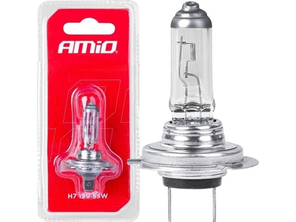 AMiO halogeenilamppu h7 12v 55w e4 1kpl läpipainopakkaus amio-03363