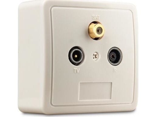 Axing SSD 2-10 Antenniboksi SAT, TV uppoasennettu laatikon läpi