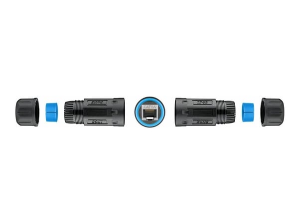 Lanview - Verkkoliitin - RJ-45 (naaras) - RJ-45 (naaras) - 1,45 mm - S/FTP - CAT 6a - IEEE 802.3at