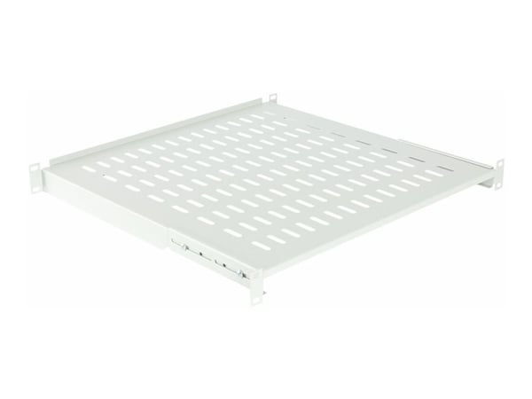 Lanview by Logon - Hylla för rack - front, rear connected, d=450 mm - vit, RAL 7035 - 1U - 19"