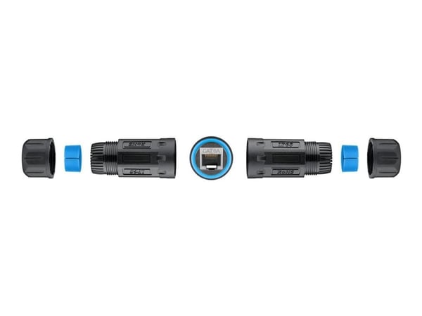 Lanview - Verkkoliitin - RJ-45 (naaras) - RJ-45 (naaras) - 1,45 mm - S/FTP - CAT 6a - IEEE 802.3at