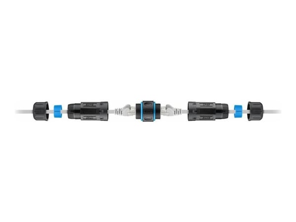 Lanview - Verkkoliitin - RJ-45 (naaras) - RJ-45 (naaras) - 1,45 mm - S/FTP - CAT 6a - IEEE 802.3at
