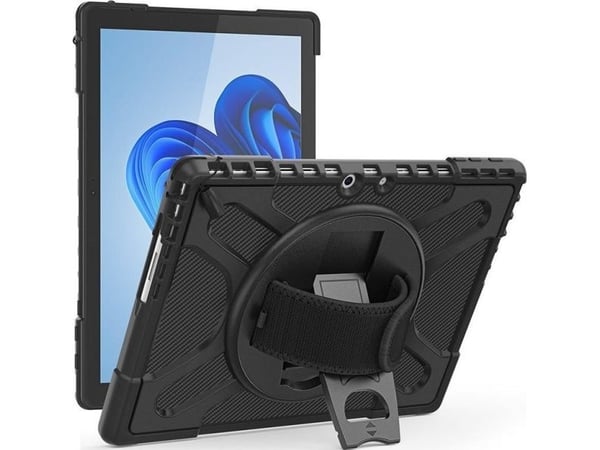 eSTUFF ATLANTA - Baksidedeksel for nettbrett - robust - termoplast-polyuretan (TPU), polykarbonat - svart - for Microsoft Surface Pro 9