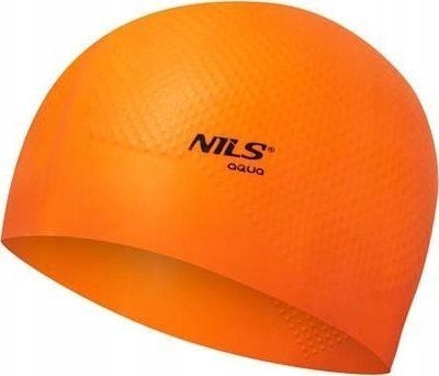 Nils Extreme NQC badmössa i silikon orange med prickar (dots) – Nils Aqua