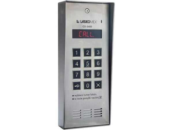 Laskomex CD-2600R lyd med RFID nøkkel-leser i overflatemontert kabinett i rustfritt stål