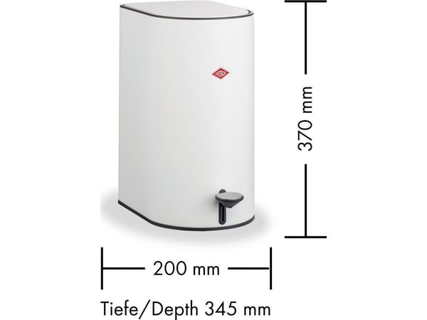 Avfallsbeholder til pedal Wesco svart (171311-73)