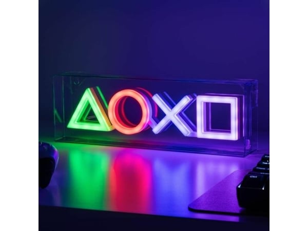 Paladone Playstation LED Neon Light, LED-hylle, Hvit, Hard, LED, Multi, USB