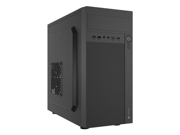 NATEC Helix USB C, Mini Tower, PC, Svart, Micro ATX, Mini-ITX, ABS, Netting, Metall, Plast, Stål, 14,8 cm