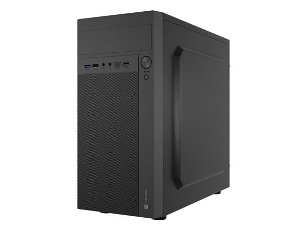 NATEC Helix USB C, Mini Tower, PC, Svart, Micro ATX, Mini-ITX, ABS, Netting, Metall, Plast, Stål, 14,8 cm