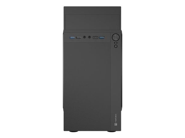 NATEC Helix USB C, Mini Tower, PC, Svart, Micro ATX, Mini-ITX, ABS, Netting, Metall, Plast, Stål, 14,8 cm