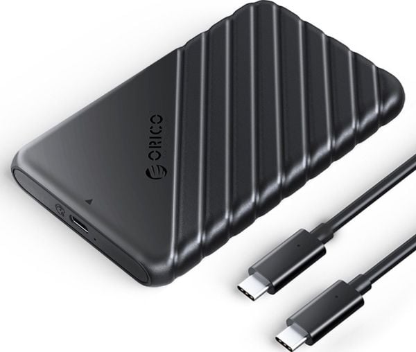HDD / SSD-kabinett 2,5" Orico, 6 Gbps, USB-C 3.1 Gen1 (svart)