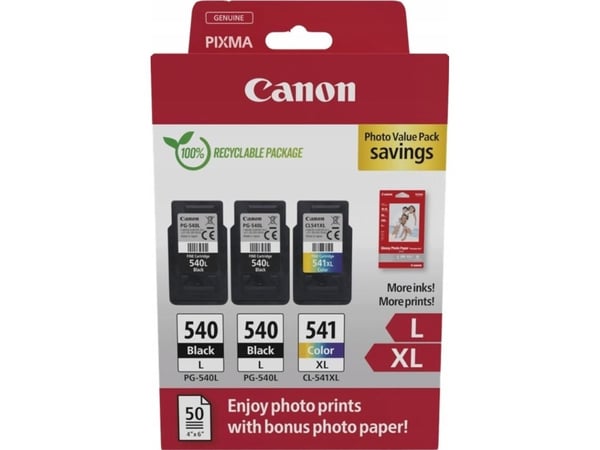 Canon 5224B015, Musta, Syaani, Magenta, Keltainen, 3 kpl, Valokuva-arvopakkaus