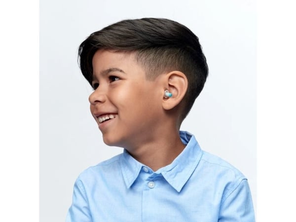 Alpine Pluggies Kids, Gjenbrukbar øreplugg, Studere, Liten (fingerbøl), In-ear, Blå, Hvit, 25 dB