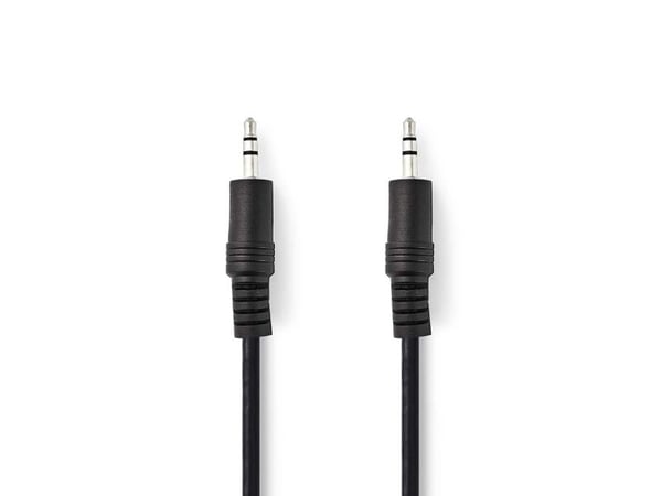 Nedis - Lydkabel - mini-phone stereo 3.5 mm hann til mini-phone stereo 3.5 mm hann - 2 m - svart - rund