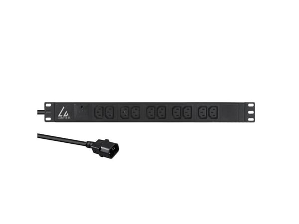 Lanview LVR-2MC14-SPD-C13X10, Perus, 1U, Yksivaiheinen, Vaaka, Alumiini, Musta