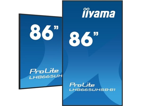iiyama ProLite LH8665UHSB-B1 - 86" Diagonalklasse LED-bakgrunnsbelyst LCD-skjerm - intelligent skilting - Android - 4K UHD (2160p) 3840 x 2160 - svart
