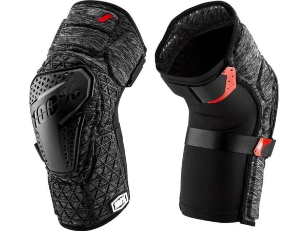 100% Knebeskyttere 100% SURPASS Knee Guard grå lyngsvart str. S (NY)