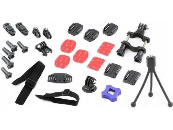 Xrec monteringssett 29-i-1 til GoPro Hero 1/2/3/3+/4 med feste og stativadapter