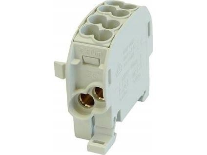 Simet 1-pot-kytkinlohko 100A 4x2.5-25mm2 harmaa SCB 25-Cu 81503002 81503002