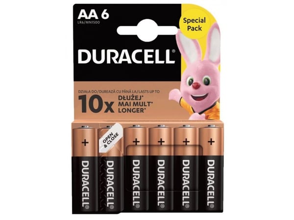 Duracell Basic Pagrindinė AA/LR6 baterijos lizdinė plokštelė po 6