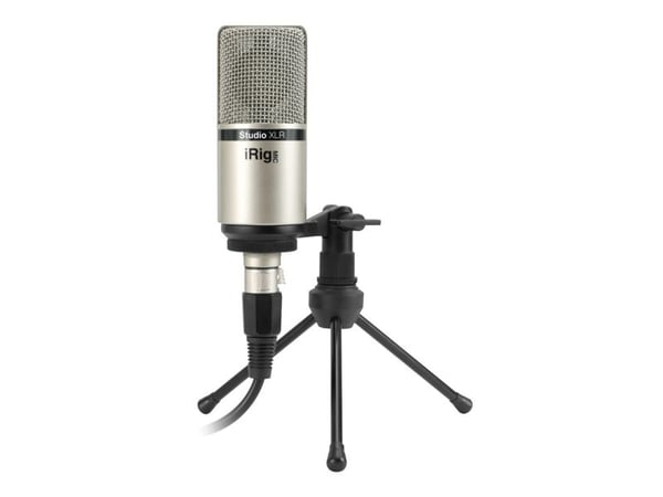 IK Multimedia iRig Mic Studio XLR Studio Microphone Överföringstyp:Bredband Inkl. kabel, Inkl. klämma, Inkl. stativ