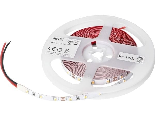 Orno LED stripe 12V, Samsung brikkesett 2835, 60L/m, 6W/m, IP20, 4000K, 5m