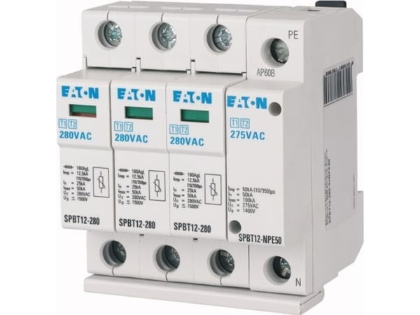 Eaton 184750 SPBT12-280-3+NPE50 Ylijännitesuoja ylijännitesuoja ylijännitesuoja: Jakokaappi 1 kpl