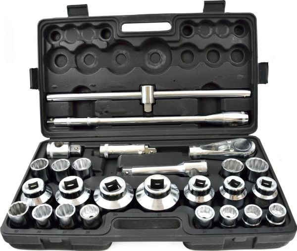 Topnøkkelsett Geko 26 deler 3/4" 21-65 12-kant (1)