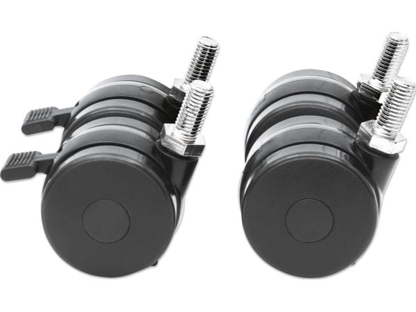 Intellinet Caster Wheel Set for 19" Racks, Set of Four, Two Brakes, Heavy-Duty - Rack-castersett - svart - 19"
